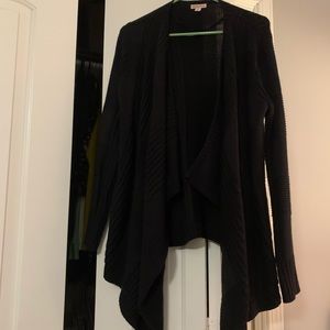 Open from long sleeve Black cardigan